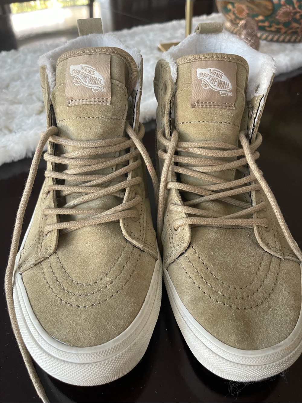Vans Sk8 High MTE Scotchgard Tan Suede High-Top Sneakers women’s 7 men’s 5.5
